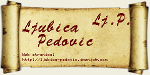 Ljubica Pedović vizit kartica
